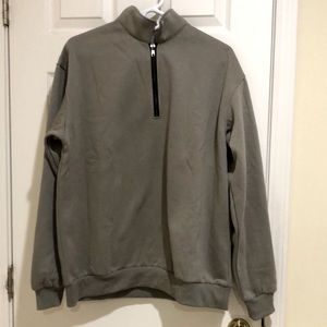 Meladyan 1/4 zip oversized sweatshirt coffee gray